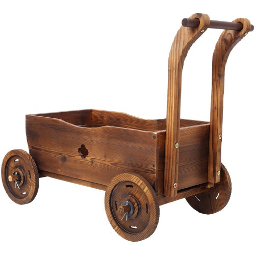 Wooden cart with handles on a white background - Lioré®