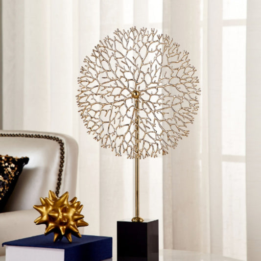 Decorative tree sculpture with intricate design in a living room setting - Lioré® USA