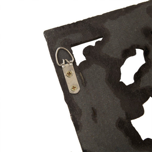 Black metal holder for walls behind the wall panel on a white background -Lioré® USA