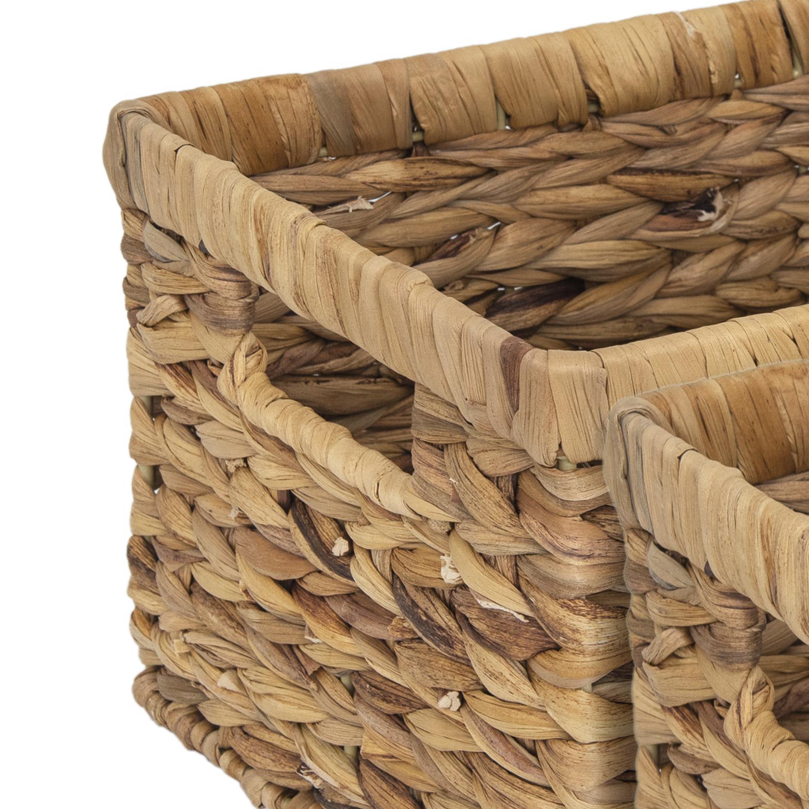 Close-up of a woven basket with natural brown tones on a white background - Lioré®