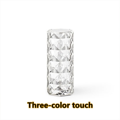 Crystal LED lamp with textured surface on a white background - Lioré® USA