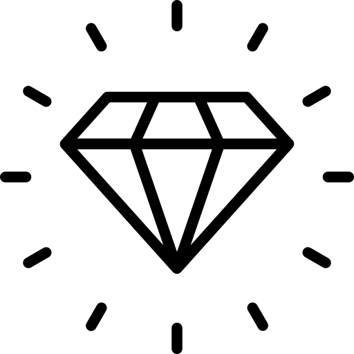 Black diamond icon on a white background - Lioré