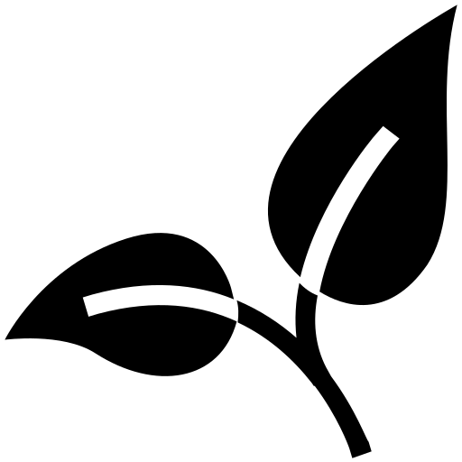 Black silhouette of a leaf on a white background - Lioré